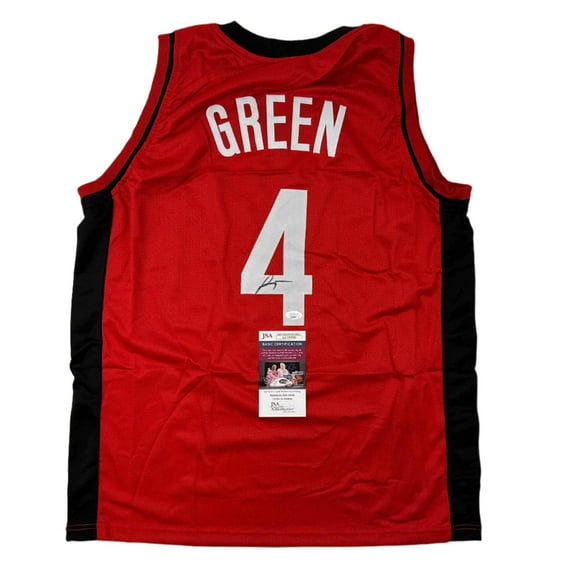 Autographed/Signed Jalen Green #4 Houston Red Basketball Jersey JSA COA