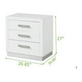 thumbnail image 2 of Coco King 4 Pc LED Bedroom Set Made with Wood in Milky White, 2 of 14