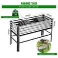 Raised Garden Bed with Legs, 48×24×32in Large Outdoor Metal Galvanized