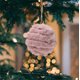 thumbnail image 1 of Adorno navideño de bola de terciopelo peludo de 6 cm | Decoración navideña de poliéster suave en morado, rosa y beige | Decoración ligera para colgar en el árbol | Adorno de corona | Regalo navideño, 1 of 6