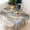 White, variant on Rectangular Tablecloth 60x84 Inch – Waterproof Polyester Printed Table Cover, Wrinkle Resistant, Washable for Kitchen & Dining, Marble Liquid Print