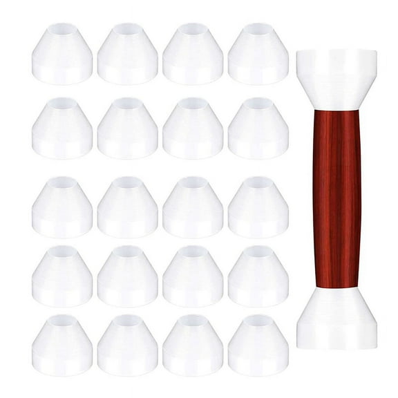 20Pack Pen Bushings,White Non-Stick Pen Bushing for CA Finishing Pen Turning(0.43Inch/11mm Height,0.55Nch/14mm Diameter)
