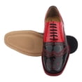 thumbnail image 2 of LIBERTYZENO Men's Eel Print Wingtip Brogue Dress Shoes, 2 of 8