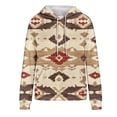 thumbnail image 4 of Weiqiqre Sweatshirts for Women Geometric Print Vintage Hoodie Pullover Western Ethnic Rhombus Printed Hooded Sweatshirt, 4 of 5