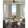 thumbnail image 4 of Sage Green Vintage Blackout Curtains, Light Blocking Print Window Curtains, Geometric Stripes Simple Lines Thermal Insulated Window Drapes for Living Room Kitchen Cafe 2 Panels, 104"W x 63"L, 4 of 9