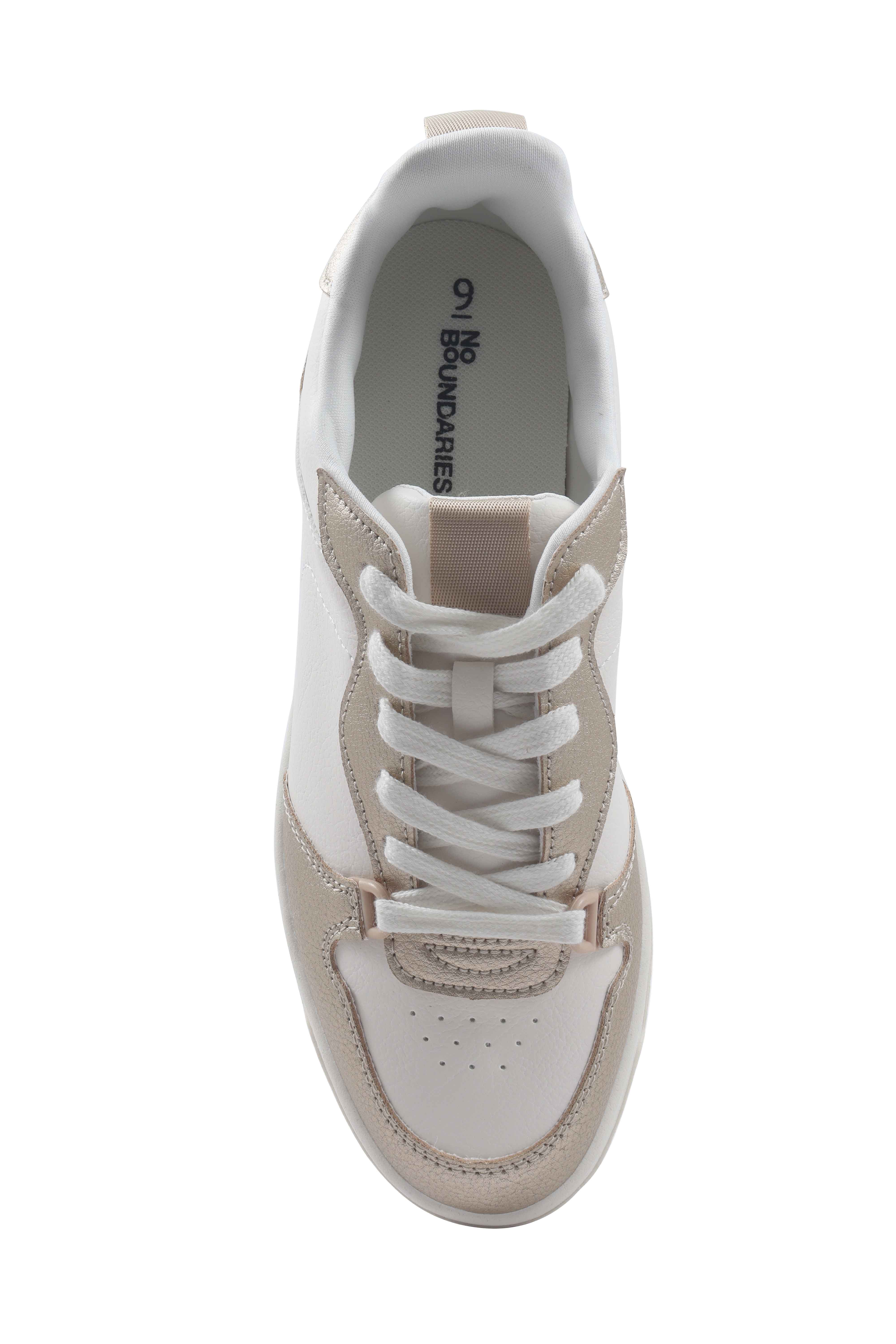 No Boundaries Women's Lace Up Court Sneakers