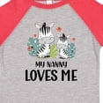 thumbnail image 4 of Inktastic Zebra My Nanny Loves Me Boys or Girls Toddler T-Shirt, 4 of 5