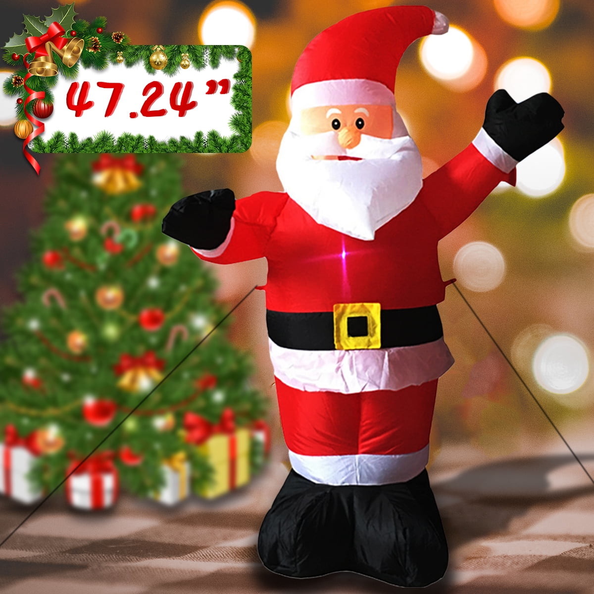 Christmas Inflatable Airblown Santa Claus W/Light Xmas Outdoor Yard