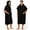 Black, variant on Catalonia 100% Cotton Surf Poncho Towel – Adult Hooded Changing Robe with Pocket