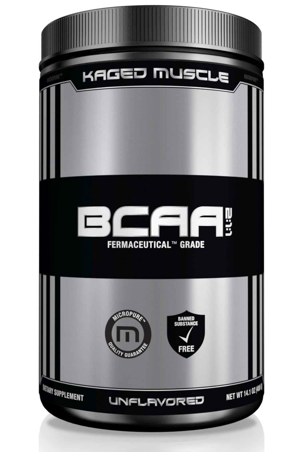 Kaged Muscle BCAA Powder, Unflavored, 14.1 Oz