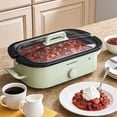 thumbnail image 3 of MAGNIFIQUE 4 Qt Rectangle Manual Slow Cooker with Ceramic Stoneware & Glass Lid,Olive, 3 of 7