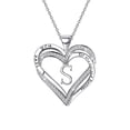 thumbnail image 1 of Collar de diamantes de doble corazón para mujer con 26 letras inglesas Collar de pareja Wmkox8yii fajkfhkj107, 1 of 2