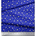 thumbnail image 3 of Soimoi Blue Rayon Fabric Oaknut & Oak Leaves Print Fabric by The Yard 56 Inch Wide, 3 of 5