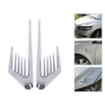 thumbnail image 3 of Chrome Silver Car Fenders Body Side False Vent Air Flow Intake Cover Sticker, 3 of 7