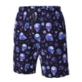 thumbnail image 4 of Pofeuu Skull flower leaf purple Prin Men's Swim Trunks Quick Dry Bathing Suit Swimming Board Shorts Mesh Lining Beach Swimwear-, 4 of 6