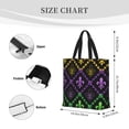 thumbnail image 3 of Easygdp Mardi Gra Geometric Bolsa Tote para Mujer, Bolso de Hombro para Trabajo, Playa, Viajes, Compras y Supermercado, 3 of 7