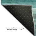 thumbnail image 3 of Addison Rugs Mayfield Washable Transitional Stripes Teal Runner Rug, 2'3" x 7'6", 3 of 5