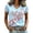 Blue, variant on JULMCOMO Breast Cancer Shirts for Women V Neck Pink Ribbon Breast Cancer Awareness Short Sleeve Loose Comfy Tops Casual Survivor Support Graphic Tees Vermilion XL