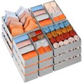 thumbnail image 1 of Plegable Organizador de Ropa, Organizador de Cajones, Cajas Almacenamiento Closet para Ropa Interior, Ropa, Pantalones o Cosmético, Divisores de Cajones (Gris), 1 of 4