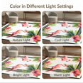 thumbnail image 7 of ODIKA 3'x5' Ultra-Soft Throw Mat, Door Plaid Pcs Border Hibiscus Motif Welcome Hawaiian Frame Boho None Washable, Bare feet friendly, Easy Care Indoor rug for Bedside, Vanity, 7 of 7