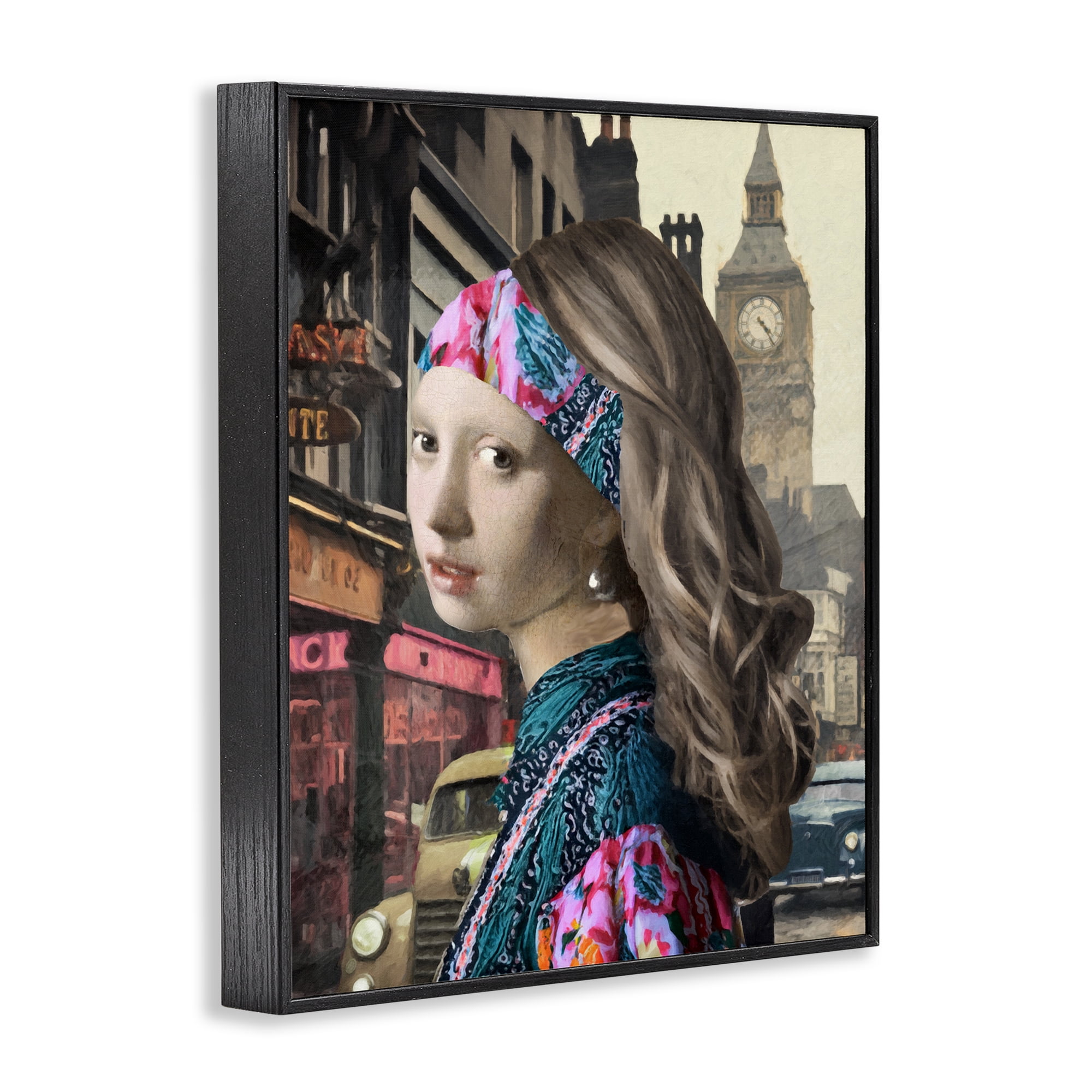 Carnaby Street Remix Painting Black Framed Giclee Art, design by Sasha