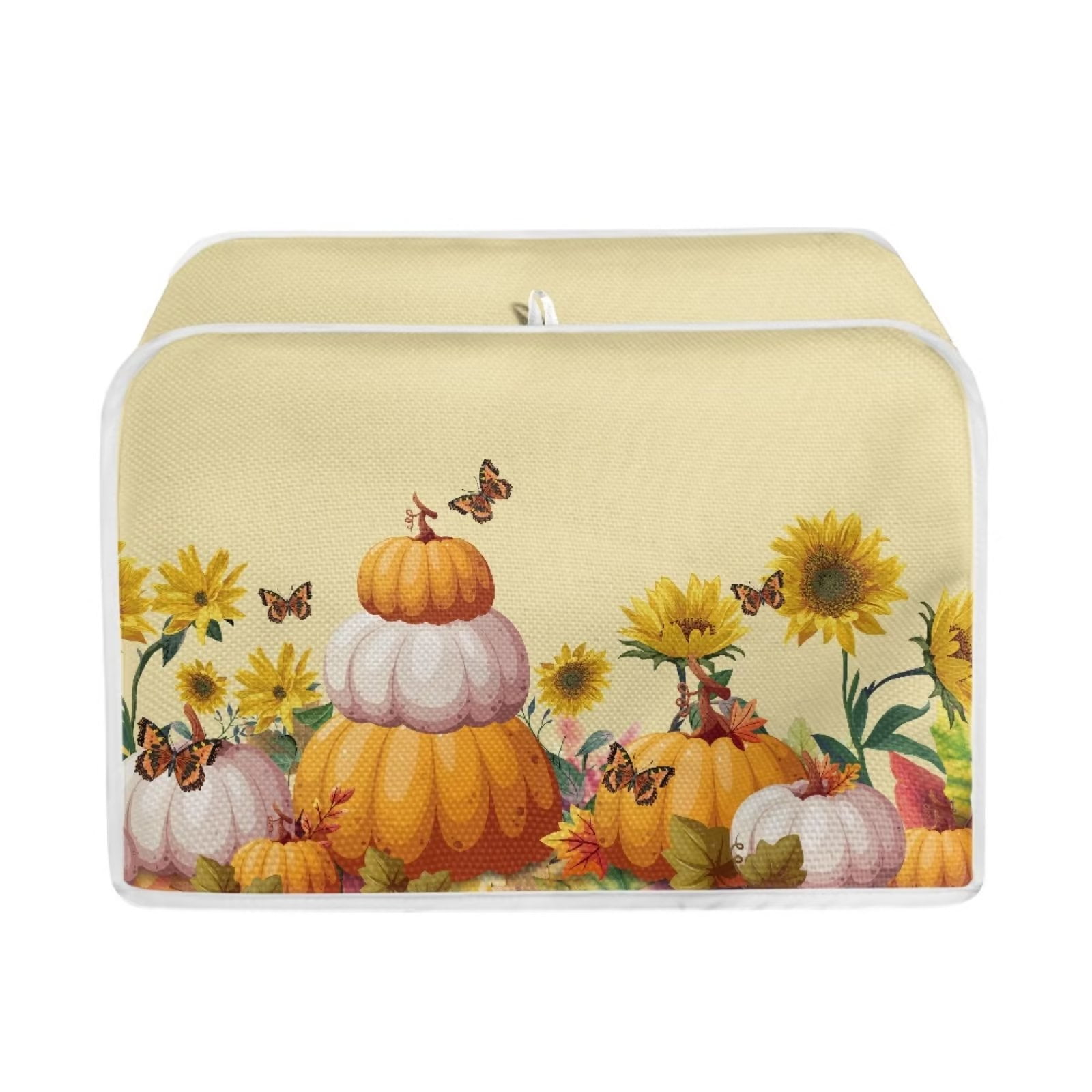 NETILGEN 4 Slice Form Fall Sunflowers & Harvest Thanksgiving Pumpkins