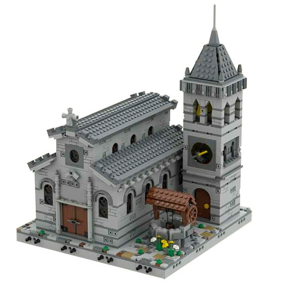 MOC-33985 Medieval Church with Interior Modular Building Blocks Set DIY Model Bricks Toys 2086pcs