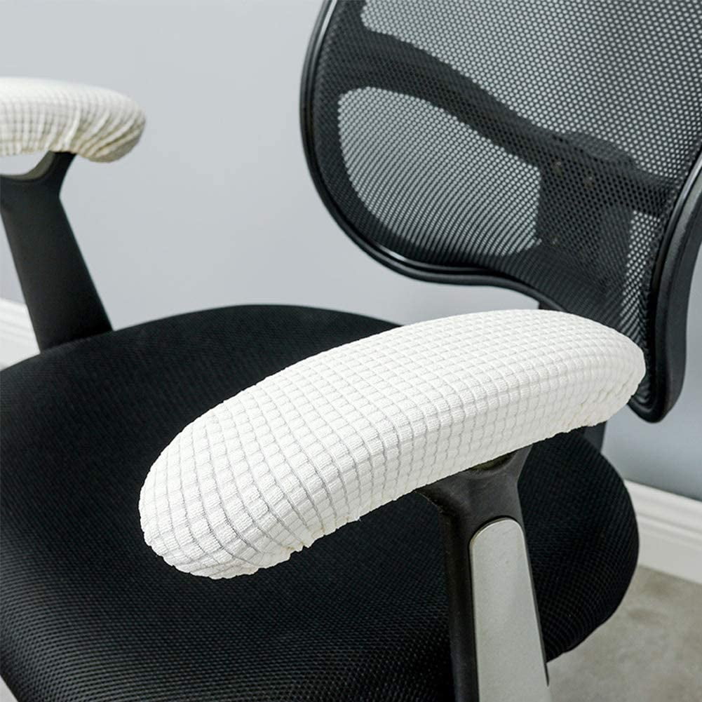 GEZICHTA Chair Arm Pad Covers Overs,Elasticity Office Computer Chair Arm Slipcover,Removable Washable Office Chair Armrest Covers Pads for Swivel Office Gaming Chair Wheelchair,Black 