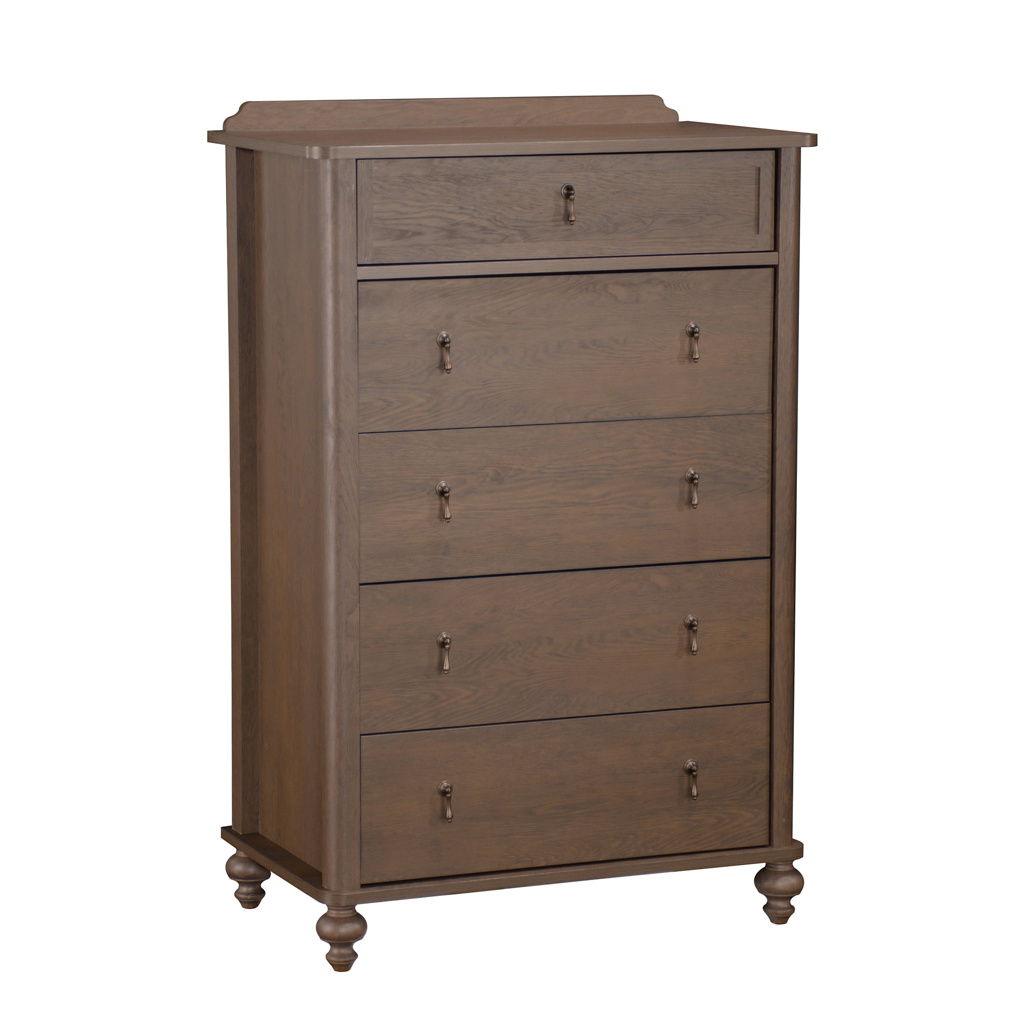 My Texas House Hartwell 5 Drawer Dresser Chest, 50" Tall, Heritage Oak