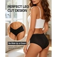 thumbnail image 5 of Wealurre Women's Modal Lace Hipster Underwear Mid Rise Soft Stretch Breathable Briefs Panties 6 Pack, 5 of 7