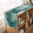 thumbnail image 6 of Table Runners 90 Inches Long Dress Scarves, Turquoise Marble Farmhouse Coffee/Dining/Kitchen Table Runner for Living Room, Abstract Minimalist Art Ombre Blue 13x90 Inch, 6 of 9