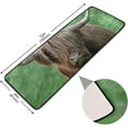 thumbnail image 2 of SKYSONIC Highland Cow Runner Rug, 2' x 6' Non Slip with Rubber Backing Green Grass Washable Soft Area Rug Carpet Entryway Rug Runner for Hallway Bedroom Kitchen Decor, 2 of 6