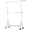 White, variant on TreGazze 2-Shelf Clothes Rack on Wheels, Portable Rolling Clothing Rack with Shelves, up to 560 lbs, Silver