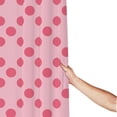 thumbnail image 3 of Shower Curtain, Pinkdot pattern Waterproof Fabric Plastic Shower Curtain, Drying Fast Bathroom Curtain with 9 Buttonholes, Ruffle Shower Curtain 60x72in, 3 of 8
