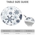 thumbnail image 6 of Blue Christmas Snowflake Pattern Round Fitted Tablecloth with Elastic Edge,Dining Table Cover Waterproof,Outdoor Round Tablecloth for Camping,Dining,Indoor and Outdoor, 6 of 7