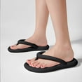 thumbnail image 2 of Anuirheih Flip Flops for Women Lightweight Thicken Sole Pillow Slippers Cute Cushioned Slippers Soft Foam Non-Slip Shower Bathroom Slides Sandals(Black), 2 of 8