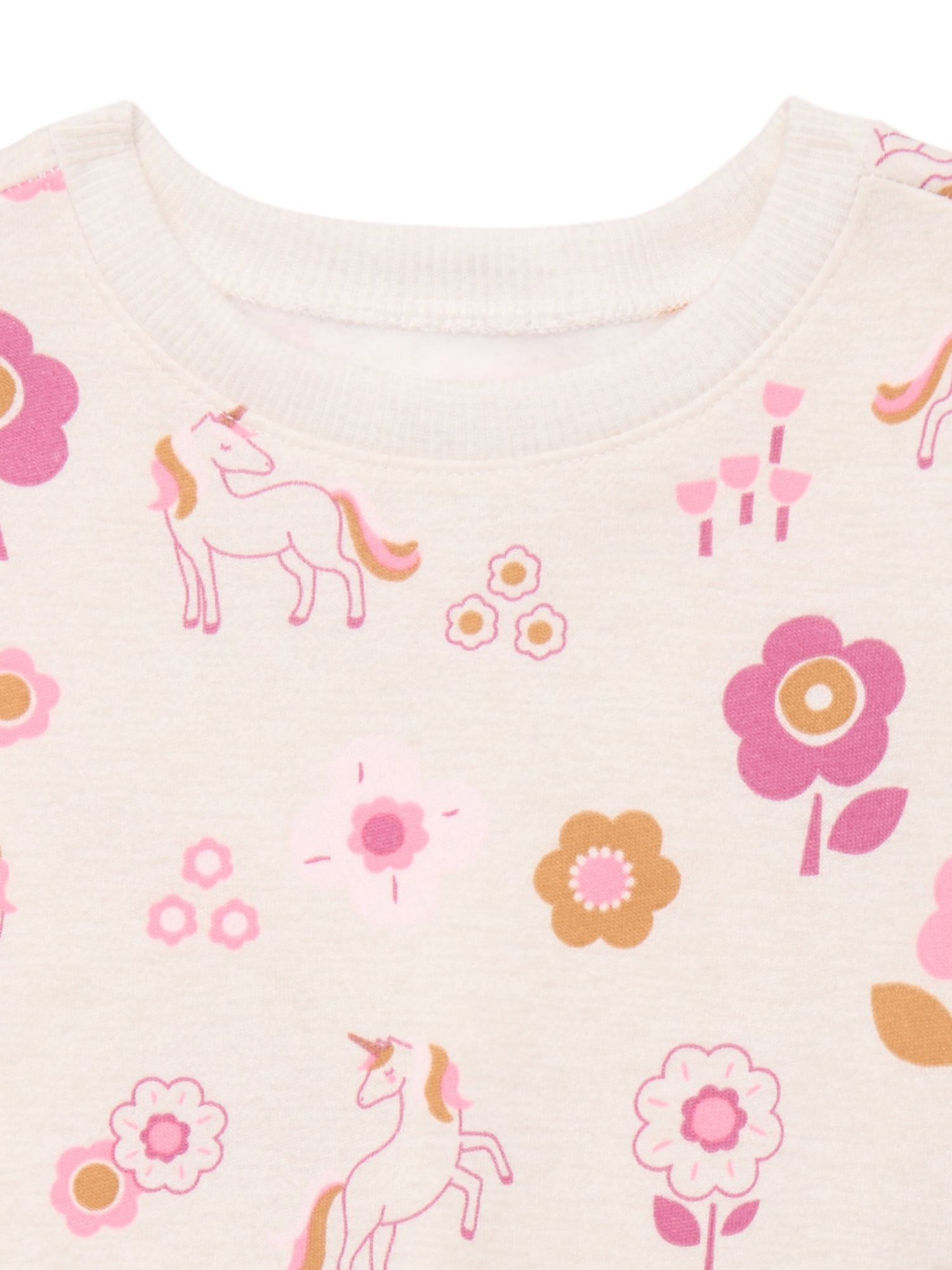 Garanimals Baby Girl 4-Piece Fleece Outfit Set, Sizes 6-24 Months