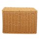 thumbnail image 1 of Decorative Storage Box Imitation Rattan Box for Household Brown Plastic Storage Holder Storage 1Set, 1 of 4