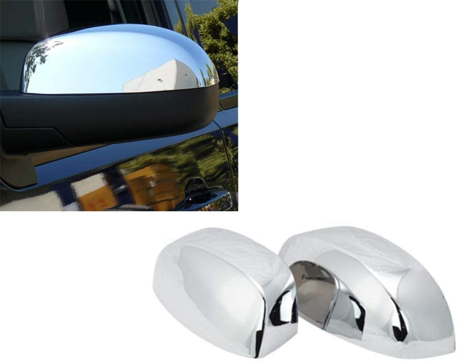 Furulu Chrome Rear View Mirror Cap Top Cover Trim For Chevy Silverado