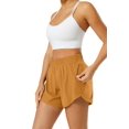 thumbnail image 3 of Women's Running Shorts Elastic High Waisted Athletic Workout Shorts with Pockets, 3 of 6