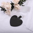 thumbnail image 2 of Espejo compacto en forma de corazón de acero inoxidable, mini espejo de viaje con estuche de cuero de PU, espejo portátil de mano para maquillaje para viajar, acampar, negro, 2 of 7
