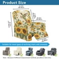 thumbnail image 3 of Psesaysky Sunflower Hummingbird Pattern Slipcovers for Recliners 4pc Elastic Sofa Cover Set with Side Pockets Thanksgiving Decor Fits Small Chairs Furniture Protection Easy to Clean, 3 of 7