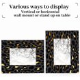 4X6 Picture Frame Leopard Cheetah Black Gold Hanging Wall & Tabletop