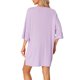 thumbnail image 3 of Conjunto de lounge de gran tamaño para mujeres INSPIRE CHIC, sudaderas de entrenamiento, camiseta con pantalones cortos de ciclista, conjuntos en color púrpura, 3 of 6