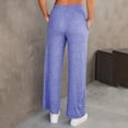 thumbnail image 3 of Works Women'S Jogger Pants Solid Color Pockets Loose High Waist Casual Sweatpants, 3 of 6