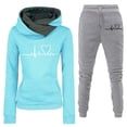 thumbnail image 1 of Gibobby Set Pants y Sudadera Mujer Conjunto de pantalones y sudadera con capucha de manga larga con estampado floral informal para mujer con bolsillos(Gris,XL), 1 of 2