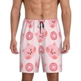 thumbnail image 1 of Fotbe Pigs Head And Donuts Pantalones Cortos de Pijama para Hombre, Ropa de Dormir, Pantalones de Pijama Cortos para Hombre-Large, 1 of 6