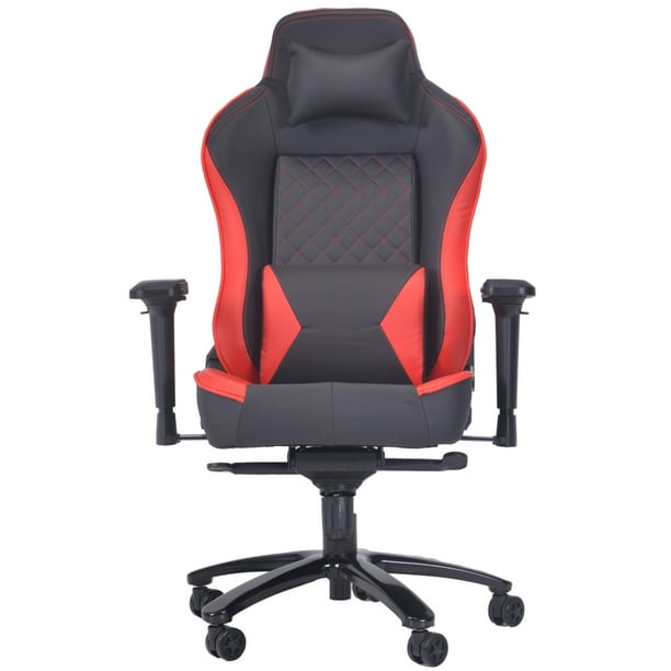 ViscoLogic MAZON ULTRA Series Sturdy Swivel Reclining Adjustable Computer Gaming Chair Black Red Walmart