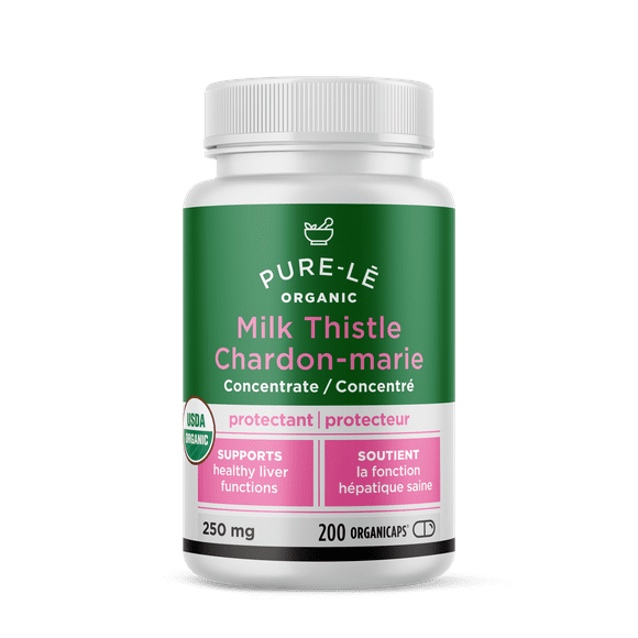 USDA Organic Milk Thistle, 30X Concentrate - Strongest. 100 svg Certified Organic Potent Liver Protection & Liver Cleanse. NON-GMO. Easy to Swallow Capsules! - Made in Canada