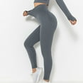 thumbnail image 2 of VSSSJ Buttery Soft Leggings for Women High Waisted Comfy Trendy Solid Color Skinny Stretchy Trousers Tummy Control Workout Fitness Hip Lifting Yoga Pants Dark Gray S, 2 of 7